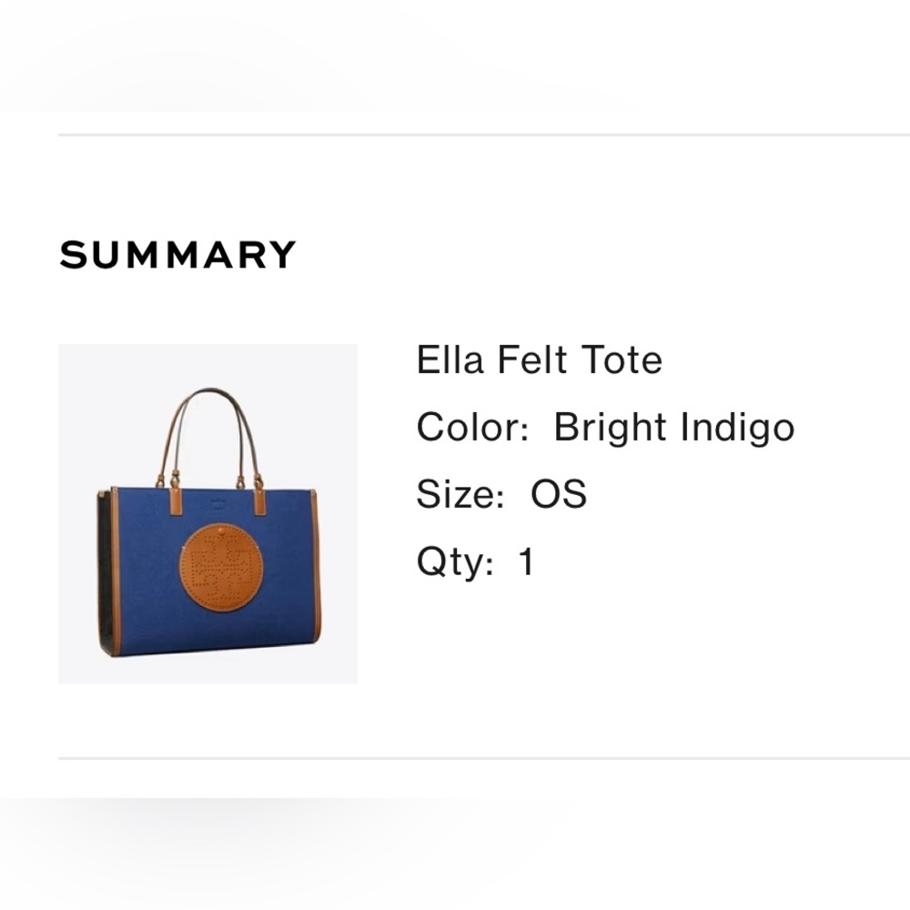 Ella felt tote, Navy